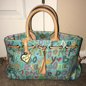 Dooney and bourke baby blue doodle bag